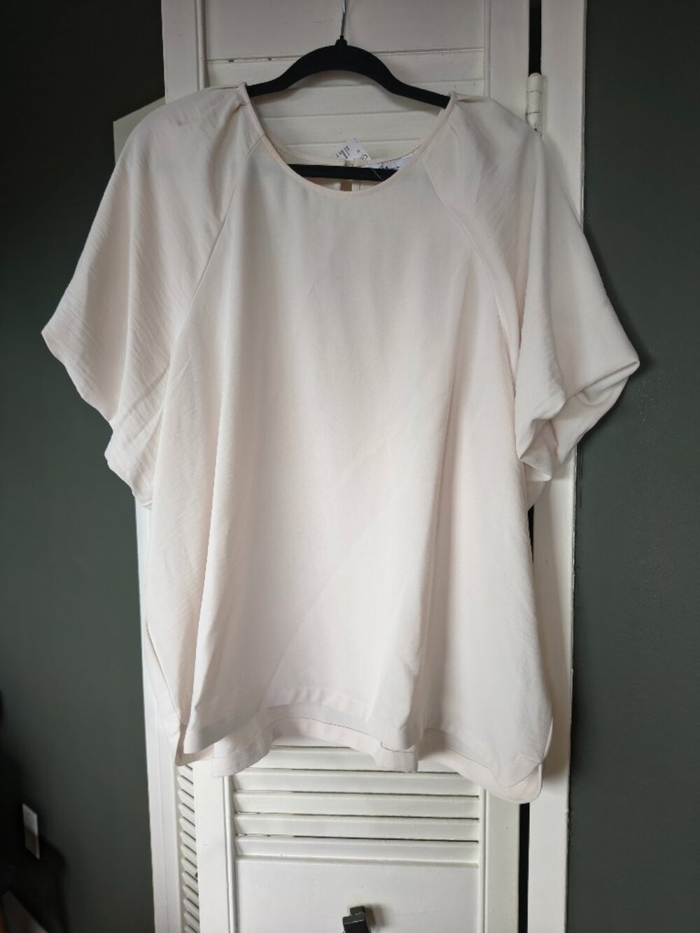 NWT Reitmans Cream Dramatic Puff-Sleeve Blouse 2X